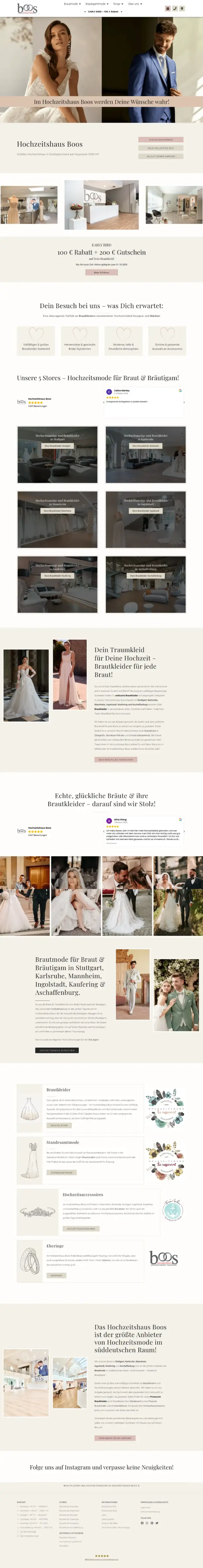 Website-Referenz von IdTify: Hochzeitshaus (ganze Startseite)