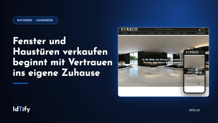 Fenster und Haustüren verkaufen: Website-Referenz von IdTify für einen Fenster- und Haustüren-Hersteller