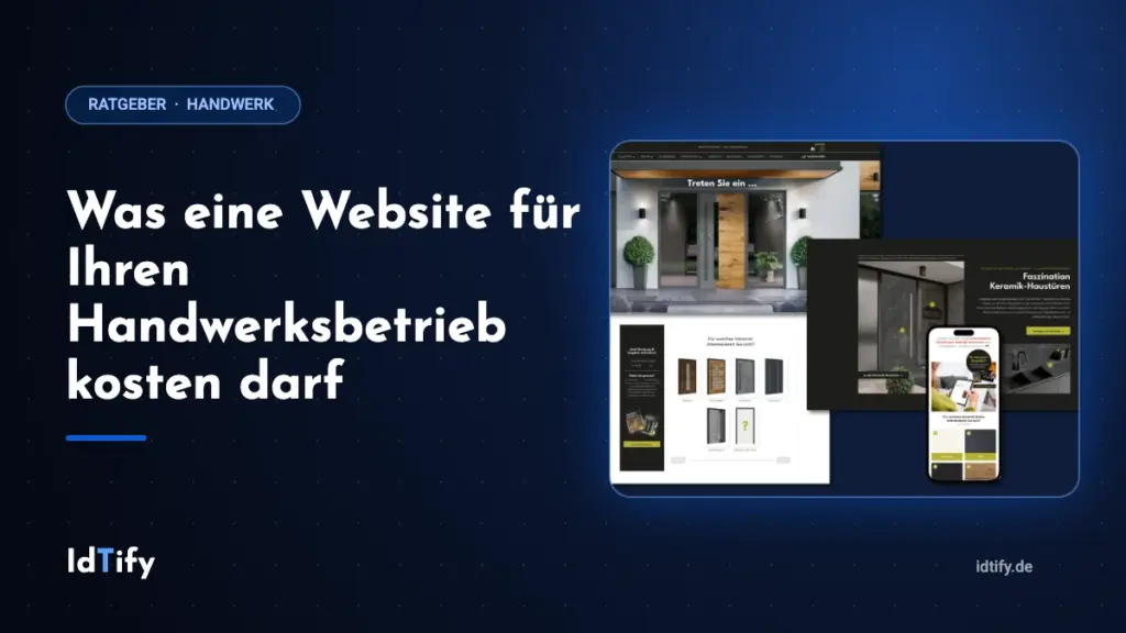 Was eine Website für Ihren Handwerksbetrieb kosten darf – Ratgeber für Handwerksbetriebe von IdTify