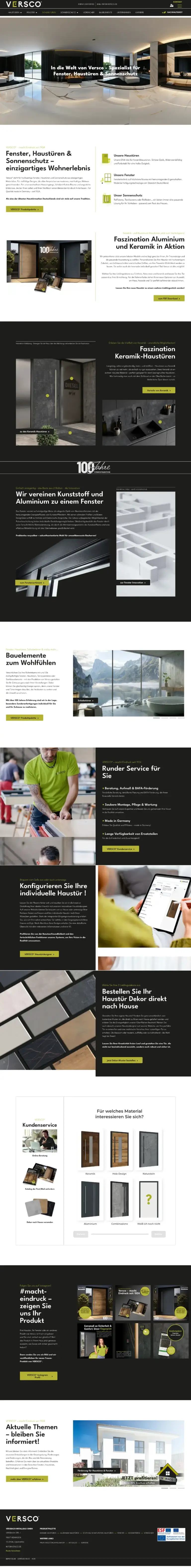 Website-Referenz von IdTify: Haustür- & Fenster-Hersteller (ganze Startseite)